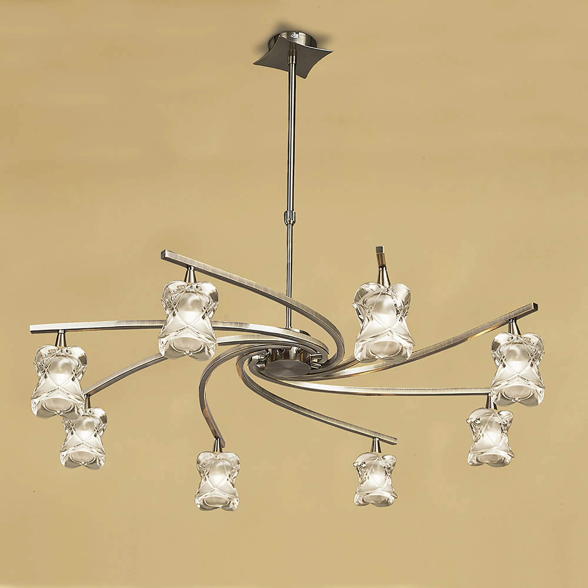 Rosa Antique Brass Ceiling Lights Mantra Multi Arm Fittings Rosa Antique Brass Ceiling Lights Mantra Multi Arm Fittings